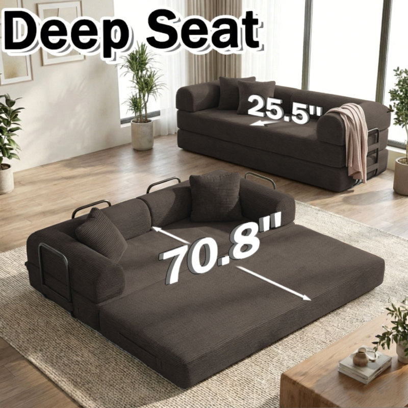 Canapé-lit modulaire peu encombrant avec design convertible, Coffee