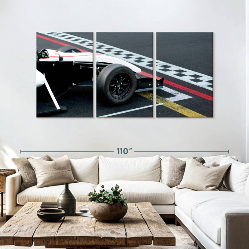 Mehar Formula Car On Track, 45" H x 92" W
