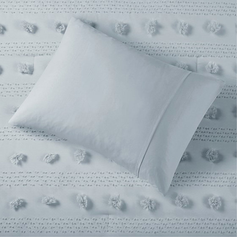 Ensemble d'édredon Clip Jacquard, Édredon très grand + 2 taies décoratives, Bleu