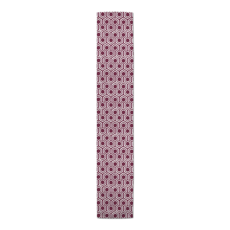 Chemin de table Hexagons, 90 po x 16 po, Mauve