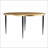 Round Cocktail Table With Embossed Top