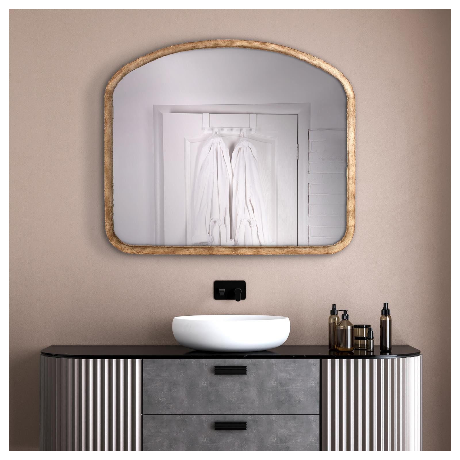 Marius Arched Mirror Gold, Gold