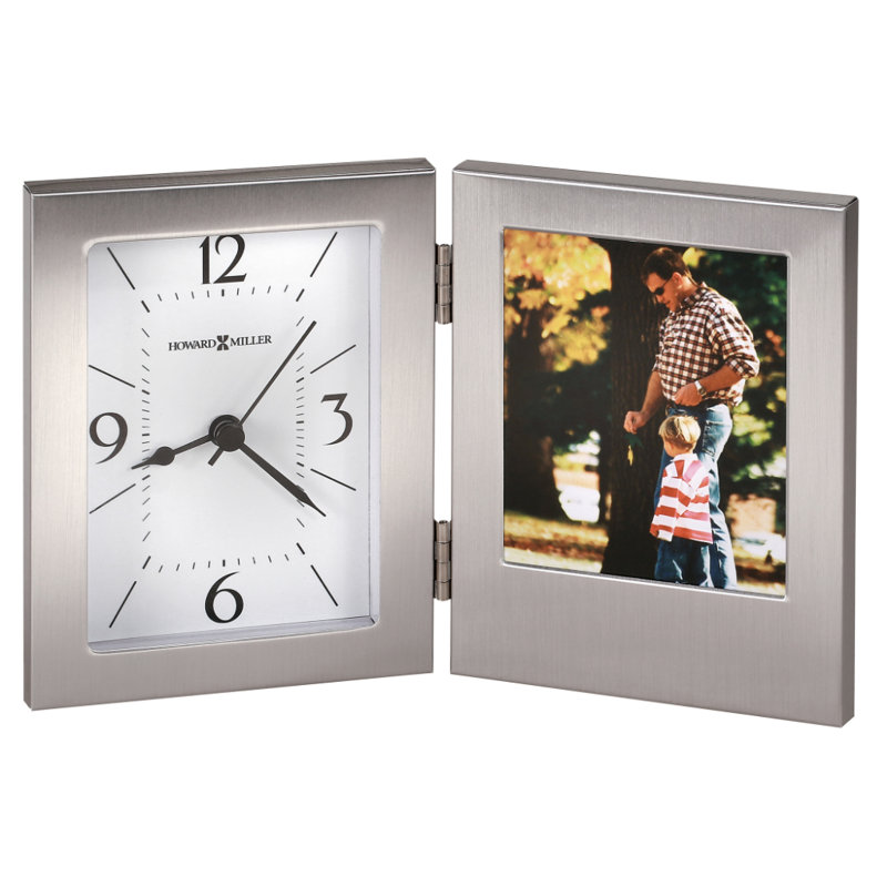 Envision Table Clocks Analog Quartz in Brushed Aluminum