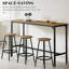 Ensemble 5 pièces de table de bar et de chaises à hauteur de comptoir, table avec 4 tabourets