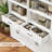 78.7" Tall Bookcase with 2 Drawers, X-Doors-439887097