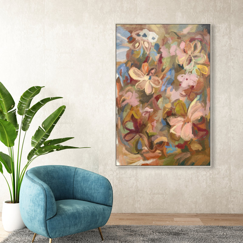 Moving Eden II Print by Oliver Gal, 37"H x 25"W, Silver Floater Frame