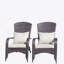 Chaise de patio avec coussins (coussin beige)-225706331