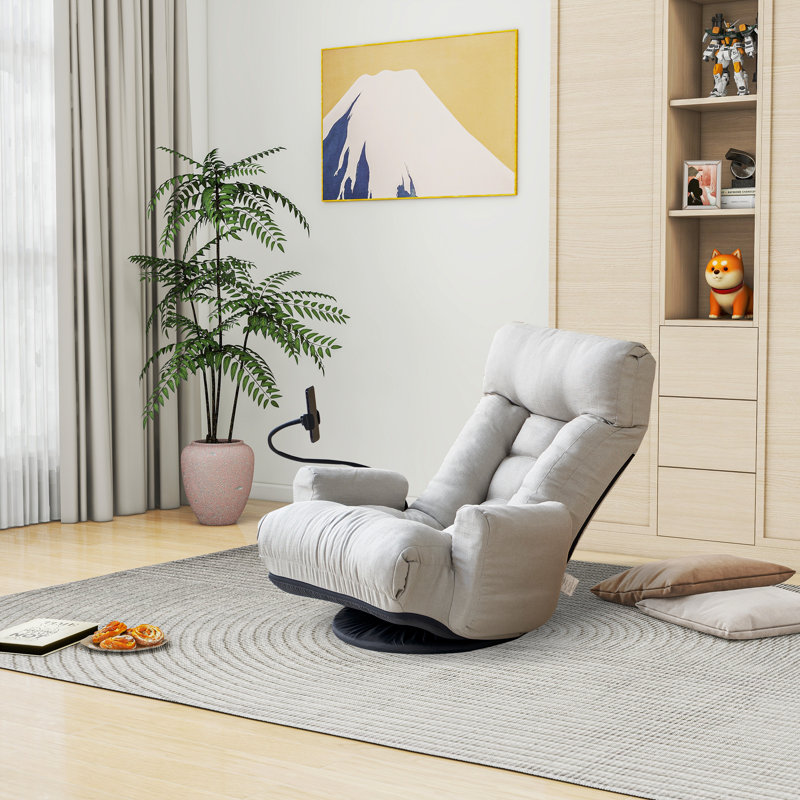 Fauteuil inclinable, inclinable et ergonomique, Lin gris