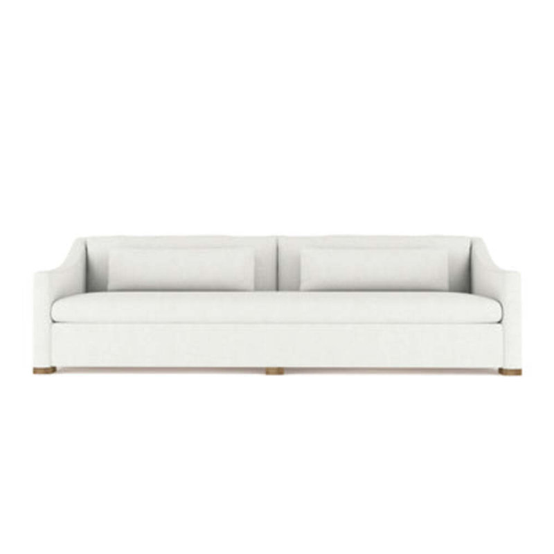 Canapé Crosby, H 32,5 po x l 120 po x P 38 po, Patiné, Velours moelleux blanc