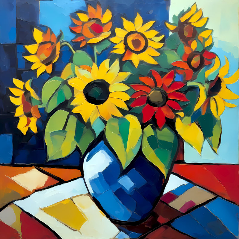 Bouquet d'été I, H 24 po x l 24 po