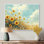 Campagne tournesols dans le vent - tournesols, art mural