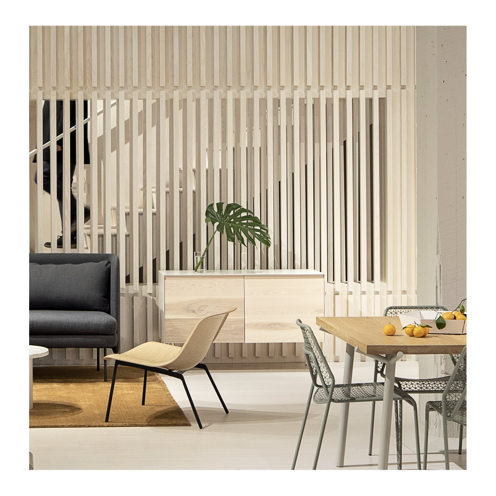Clad 46'' Sideboard, White/Hickory