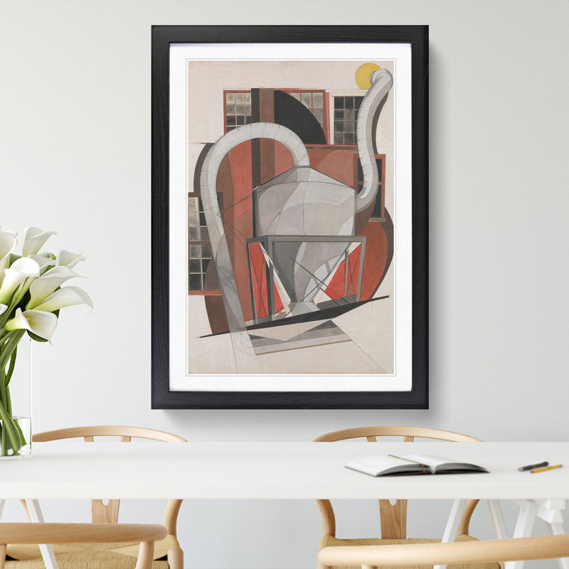 Machinery by Charles Demuth - Picture Frame Painting, Black Framed, 36cm H x 27cm W x 2cm D