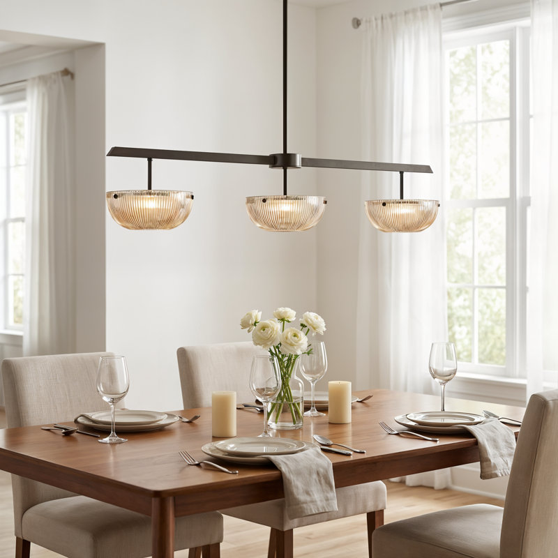 Hubbard 3 - Light Chandelier, Mediterranean Bronze