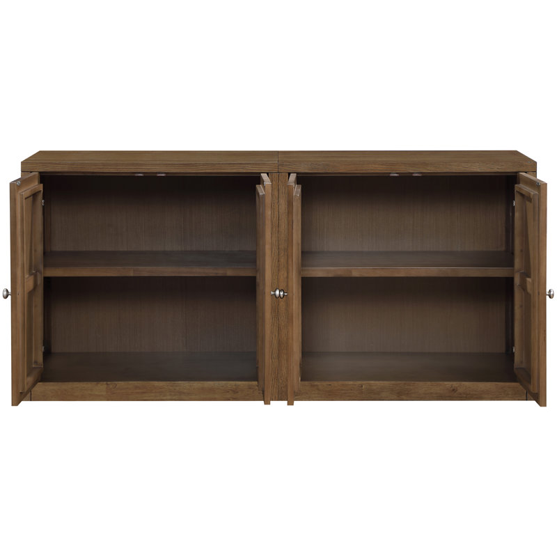 Buffet / placage en bois massif et placage de chêne Gerardi, Brun