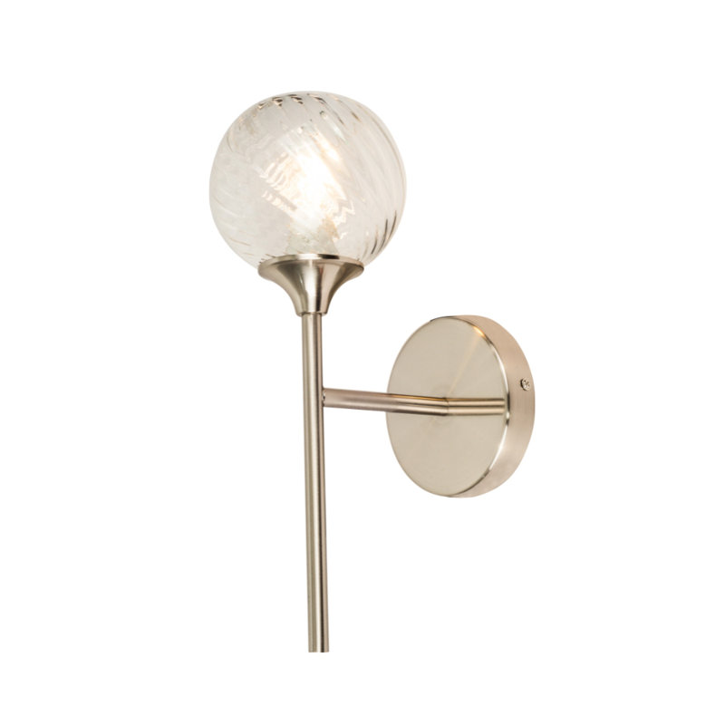 Adilyne Armed Sconce, Satin Chrome