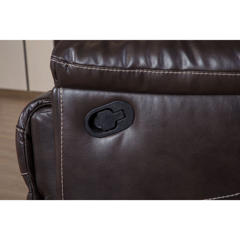 Canapé modulaire inclinable en faux cuir Boyland