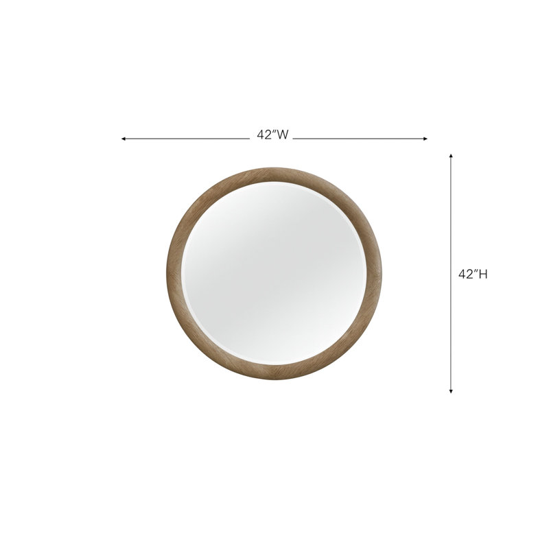 Miroir rond English Oak