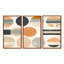 Ensemble de décoration murale géométrique équilibre géométrique orange pastel I-1871431991-1871431990