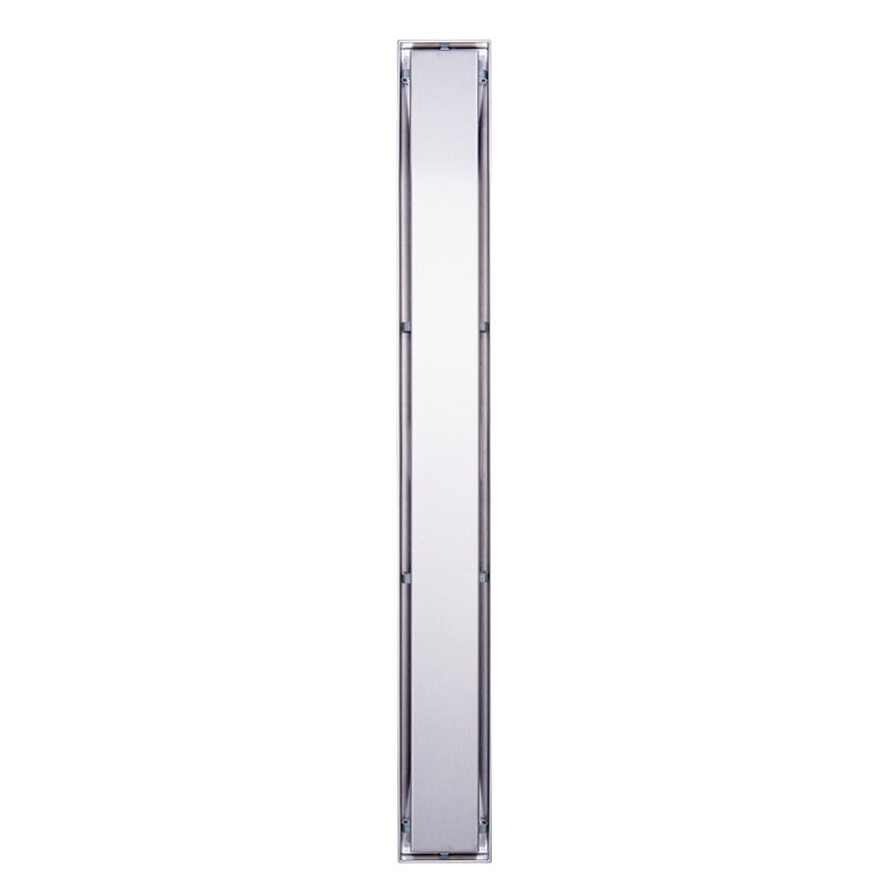 24 Inch Silver Stainless Steel Linear Shower Drain with Tile Insert Cover
