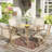 Bogdanka Outdoor 4 Person Dining Set, 4 Swivel Chairs and Woodgrain Steel Dining Table