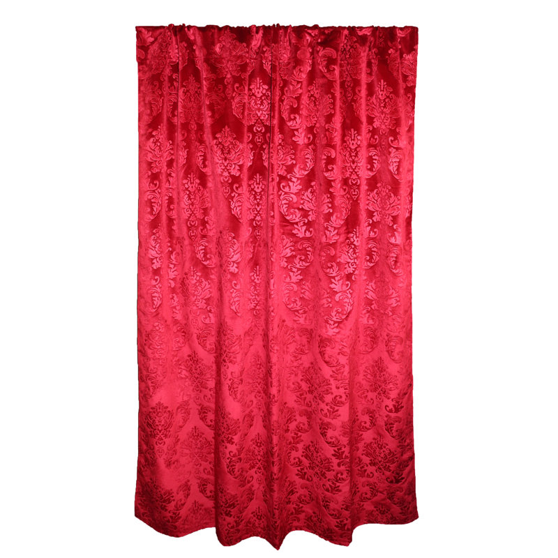 Rideau en velours, L 54 po x L 96 po, Rouge
