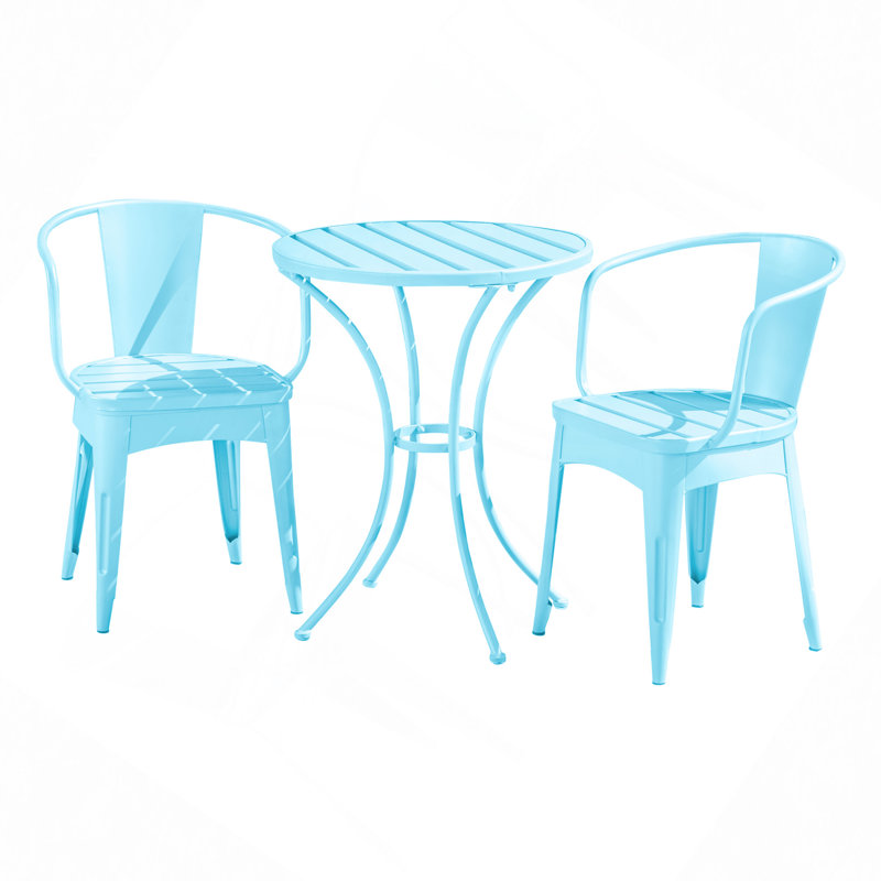 Colmar 3 Pc Kd Metal Set, Light Blue