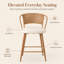 Tabouret de bar moderne et minimaliste en osier respirant à haute résilience