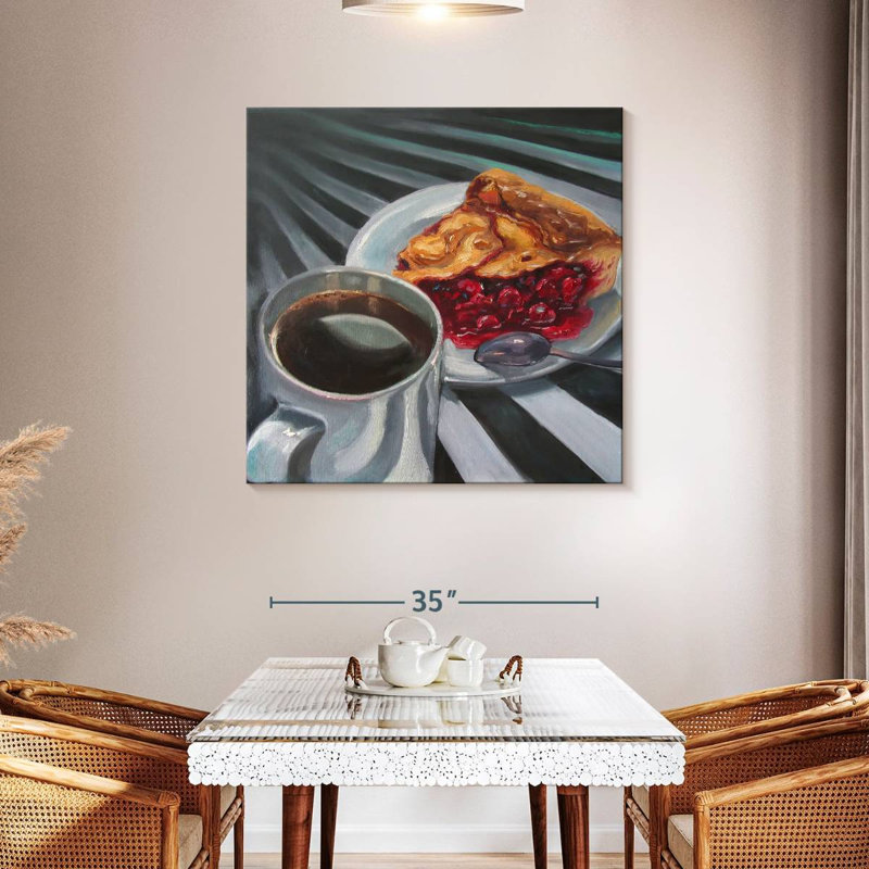 Tarte et café Yarlin, H 39 po x l 39 po