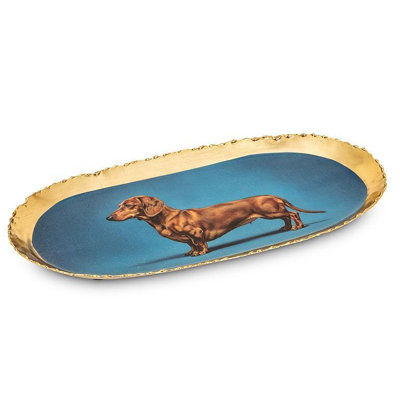 Dachshund On Oval Tray