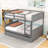 Wood Full Over Full Bunk Bed With Twin Trundle And Guardrails-343130893