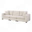 Canapé modulaire contemporain avec coussins en chenille 3 places et coussins en mousse