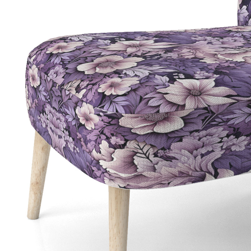 Eerie Elegance Moody Patterns - Chaise d'appoint rembourrée de style campagnard, chaise d'appoint rustique à motif floral