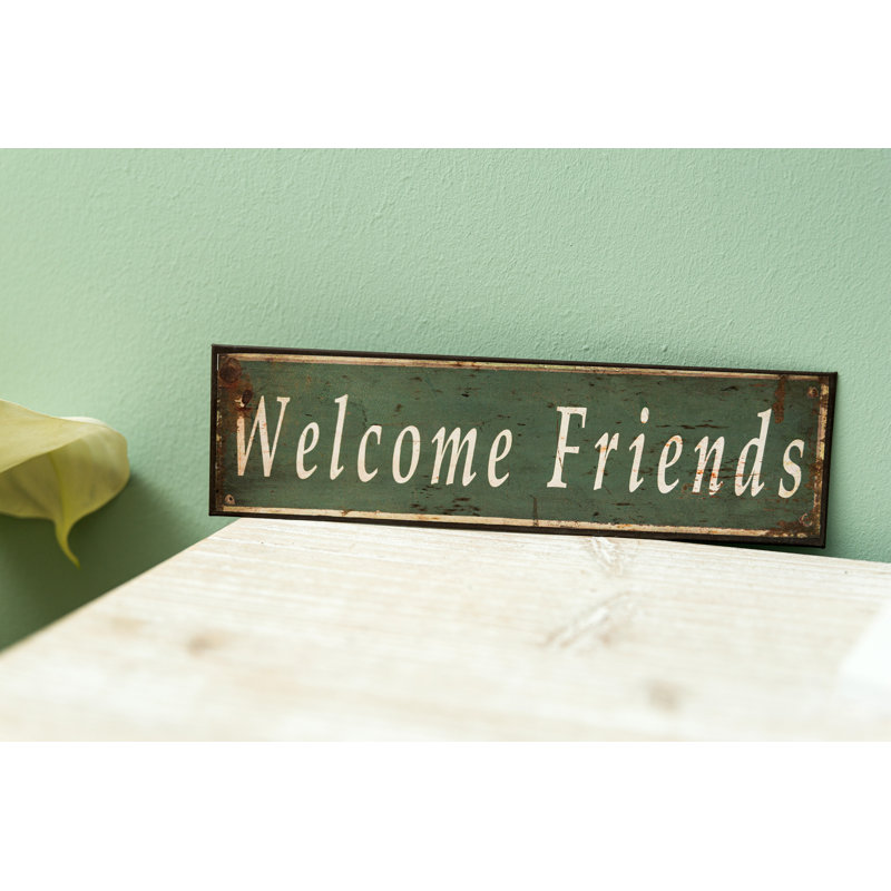Welcome Friends 1 Piece Wall Art