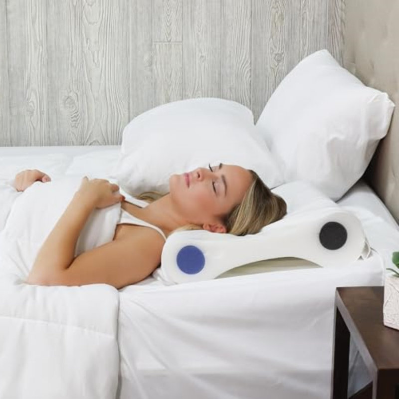 Adjustable Foam Cervical Pillow with Interchangeable Support Rolls