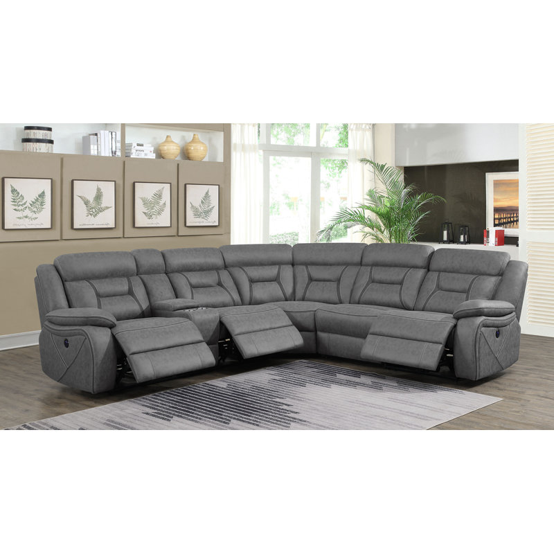 Canapé modulaire électrique 4 pièces Higgins, Gris