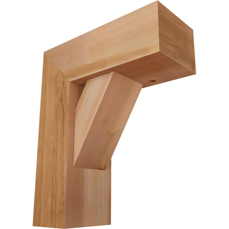 Traditional Block Bracket w/ Offset Brace, 22 x 18, 7 1/2"W Western Red Cedar (Smooth)