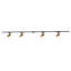 Paolo 81-in Gold dimmable LED Trilo Ceiling Kit-336207581
