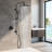 Wall Mounted Rain Showerhead And Hand Shower System With Adjustable Slide Bar (Rough-In Valve Included)