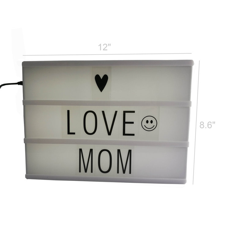 A4 Size Free Combination Cinematic Light Box with Letters and LED Light