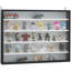 Vitrine à 5 niveaux, vitrine en verre avec 2 portes et tablettes réglables