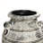 18.3" H Black and White Distressed Earthenware Floor Vase
