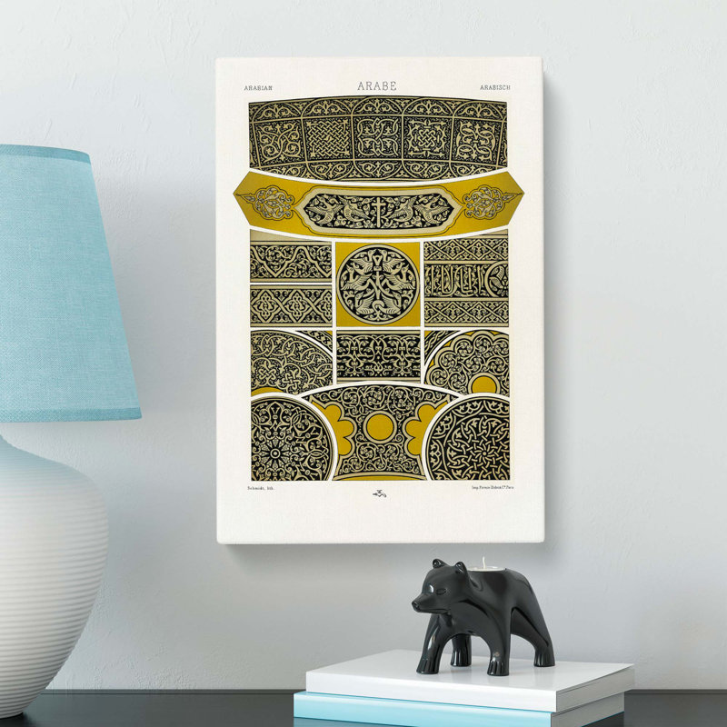 Arabian Themed Pattern by Albert Racinet - Wrapped Canvas, 76cm H x 50cm W x 3cm D