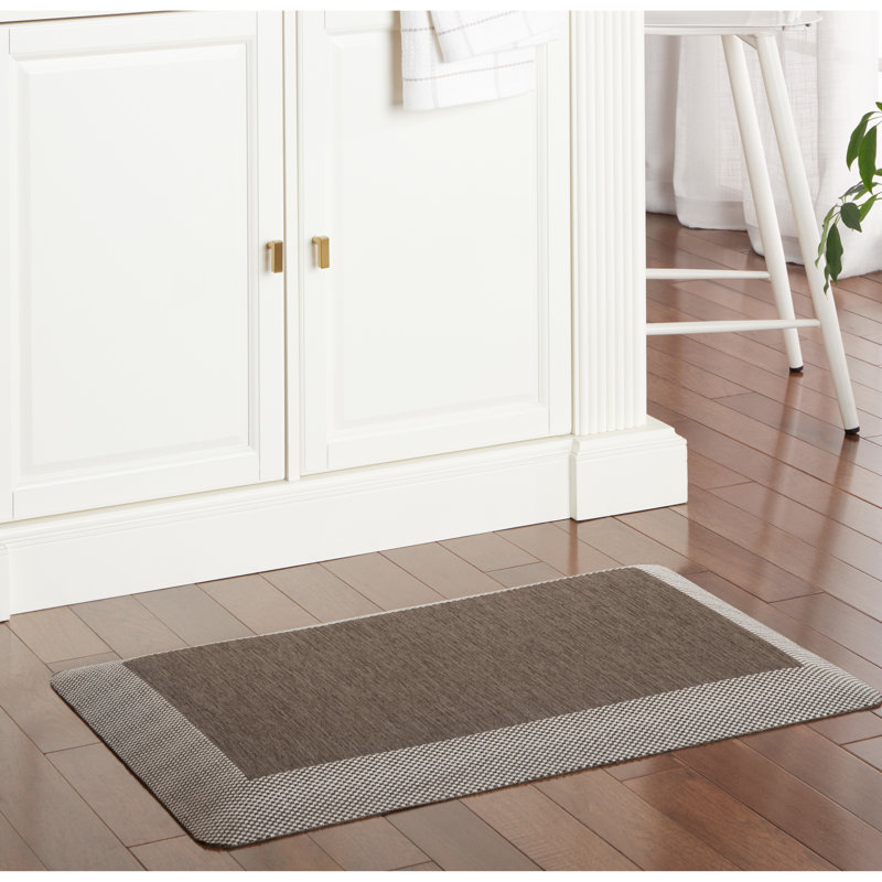 Martha Stewart Mira Modern Heathered Anti-Fatigue Air-Infused Kitchen Mat, Brown, Rectangle 1' 63" x 2' 26''