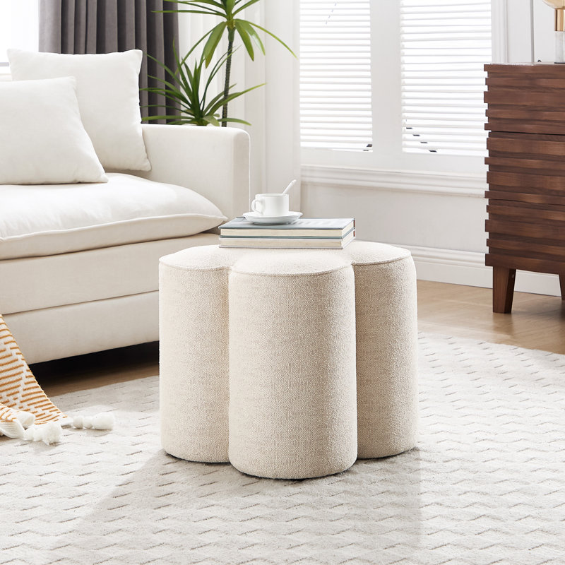 47cm Wide Rectangle Standard Ottoman, Beige 