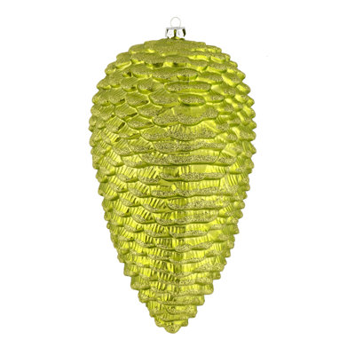 Ornement de Noël pomme de pin mat scintillant