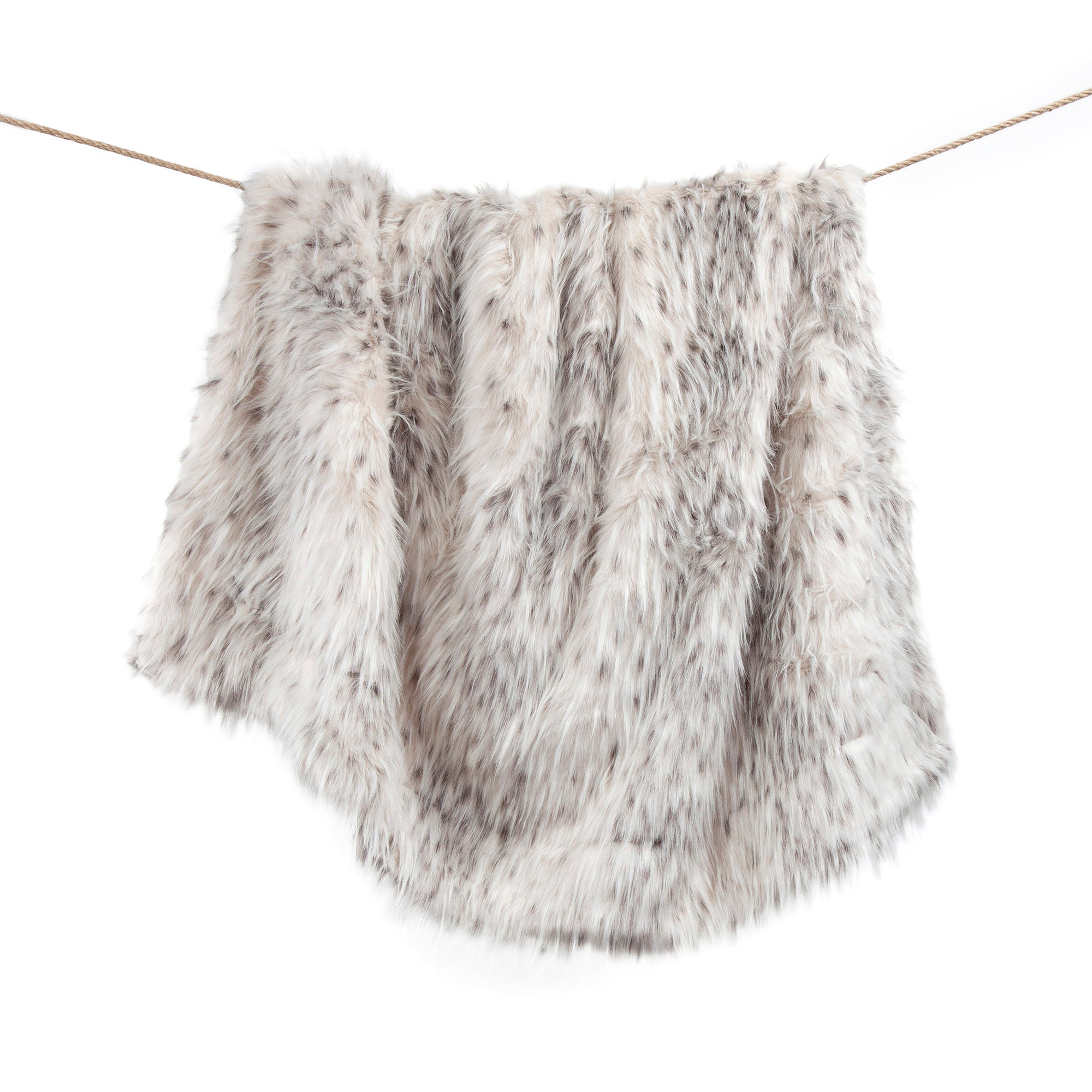 Visual Reference: Corrigan Studio Salch Ermine Reversible Cream Black Spotted Faux Fur