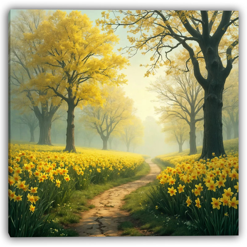 "Path of Spring Light" – Wrapped Canvas Wall Art