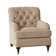 Fauteuil à coussin en duvet capitonné Devan