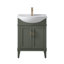 Ensemble de meuble-lavabo simple autoportant 24 po avec plateau en céramique Arlowene-956549730-999969609
